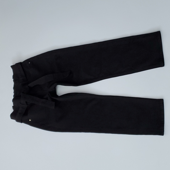 Frame High Rise Ankle Straight Paperbag jeans Film Noir - Picture 6 of 13